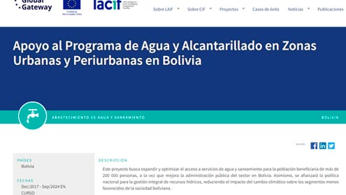 Support to the Water and Sewerage Programme Bolivia